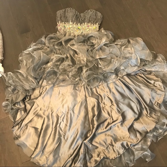 Short Front Long Back Party/Poem Dress - Picture 8 of 16